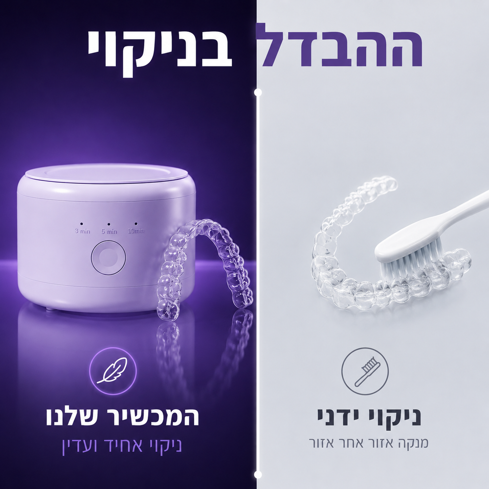 שלוש תוכניות ניקוי — 3, 5 ו-10 דקות — בלחיצת כפתור אחת